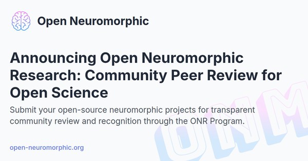 Social share preview for Announcing Open Neuromorphic Research: Community Peer Review for Open Science