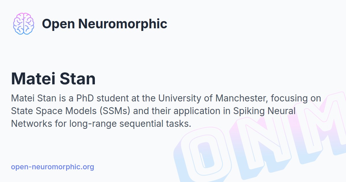 Matei Stan - Open Neuromorphic