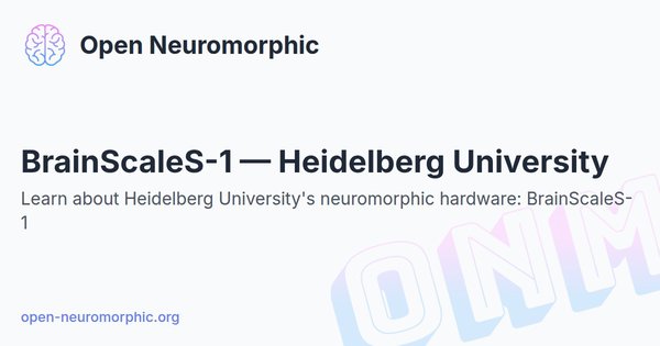 Social share preview for BrainScaleS-1 — Heidelberg University