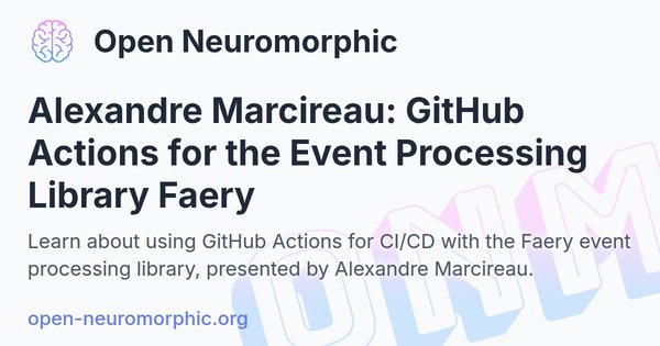 Social share preview for Alexandre Marcireau: GitHub Actions for the Event Processing Library Faery