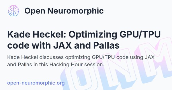Social share preview for Kade Heckel: Optimizing GPU/TPU code with JAX and Pallas