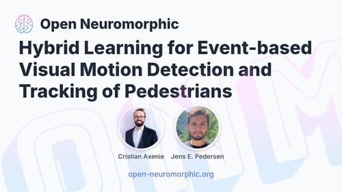 Hybrid Learning for Event-based Visual Motion Detection and Tracking of Pedestrians